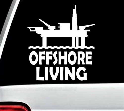 Offshore Living Oil Rig Oilfield Decal Sticker Welder HAT Pump sup Jack E1067