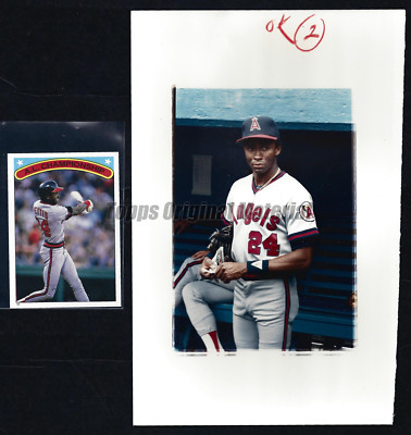 Gary Pettis Angels 1987 Topps Sticker Original Extra Photo 5x8 Vault Archives