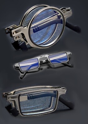 UK Herren Damen Ultraleicht Titan Schraubenlos Faltbar Anti-Blau Lesebrille