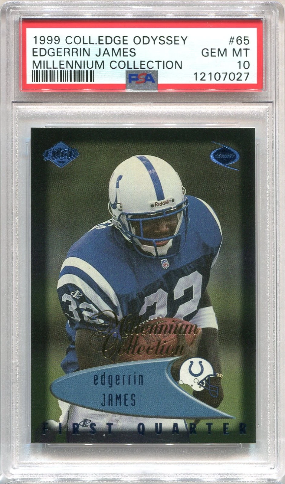 Edgerrin James Collector's Edge Odyssey #65 Millennium Collection