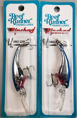 2-Reef Runner Ripshad CHROME BLUE  200-04 Trolling, Casting lure 16'  2 PACK