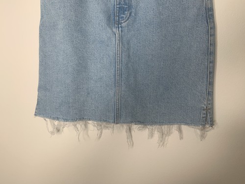 Zara Trafaluc Womens Denim Skirt Short Light Blue Pockets Summer Size XS - Picture 8 of 9
