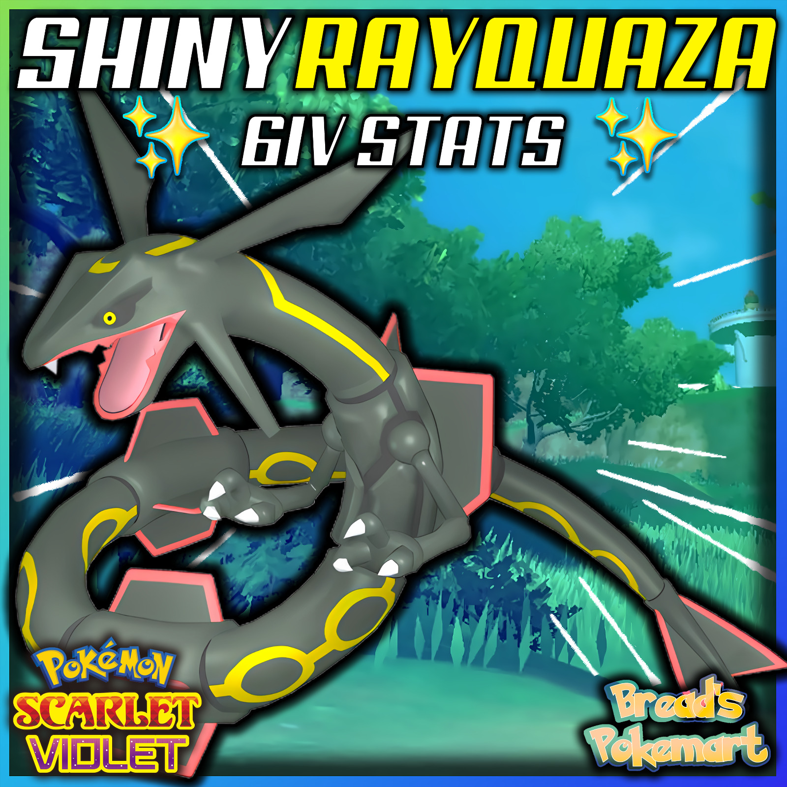 ✨Rayquaza Shiny 6IV✨ Pokemon Scarlet & Violet 🚀Fast Legendary Trade🚀 –  ASA College: Florida