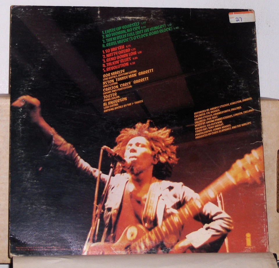 Bob Marley and The Wailers – Natty Dread - 1974 Vinyl LP Record Album ILPS 9281 - Image 2 of 2