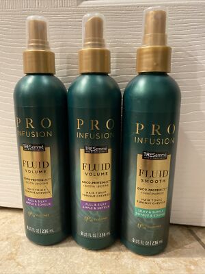 Tresemme Pro Infusion Fluid Volume/Smooth Full & Silky Tonic Spray 8 Fl - 3 PACK