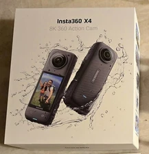 Insta360 X4 8K 360 Action Camera - CLEAN LENSES BOTH SIDES - IN ORIGINAL BOX