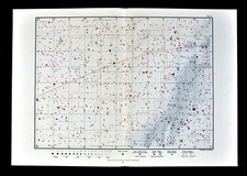 Aequinoctium 1925.0 Autumn Equinox Star Map Astronomy Chart North Sky Pleiades