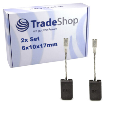2x Kohlebürsten 6x10x17mm für Bosch GWS 19-125 CIE 3601G9P000 3601G9P030