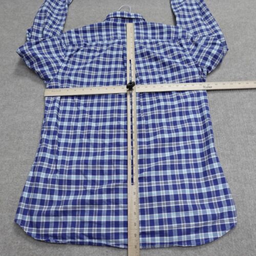 J. Press Mens Oxford Shirt Medium Blue Button Down Oxford OCBD Plaid - Picture 4 of 8