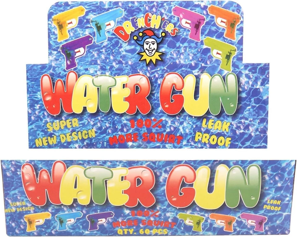Water Guns Playing Water Pistol Pocket Sized Neon Colour Water Blasters 11cm - Image 2 of 4