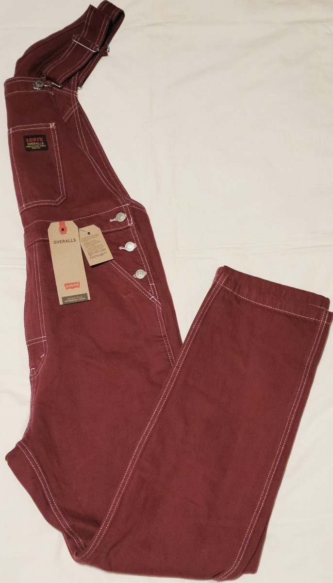 【送料無料・70'S・Vintage】Burgundy Overalls Vintage-style Corduroy Jumpsuit for Women - Red Overalls