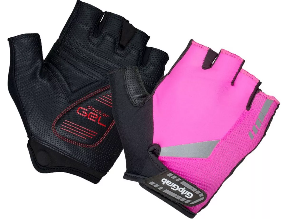 GRIPGRAB WOMENS PINK CYCLING BIKE ProGel Hi Vis Padded Glove Mitts SMALL RRP30