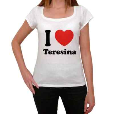 ULTRABASIC Damen T-Shirt J'Aime Teresina I Love Teresina T-Shirt Vintage