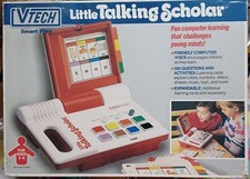 1990 VTech Little Talking Scholar Computer Complete Set Tested  Works Vtg Good
