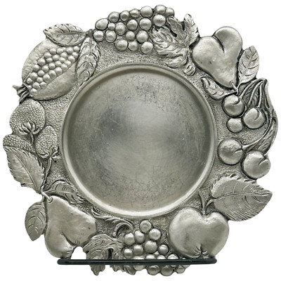 95% Pewter Wine Bottle Coaster Drip Tray Etain Zinn Fein E P U Made In Italy
