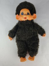 Monchhichi Blue Eye Retro Vintage Sekiguchi Stuffed Toy 16" See Photos
