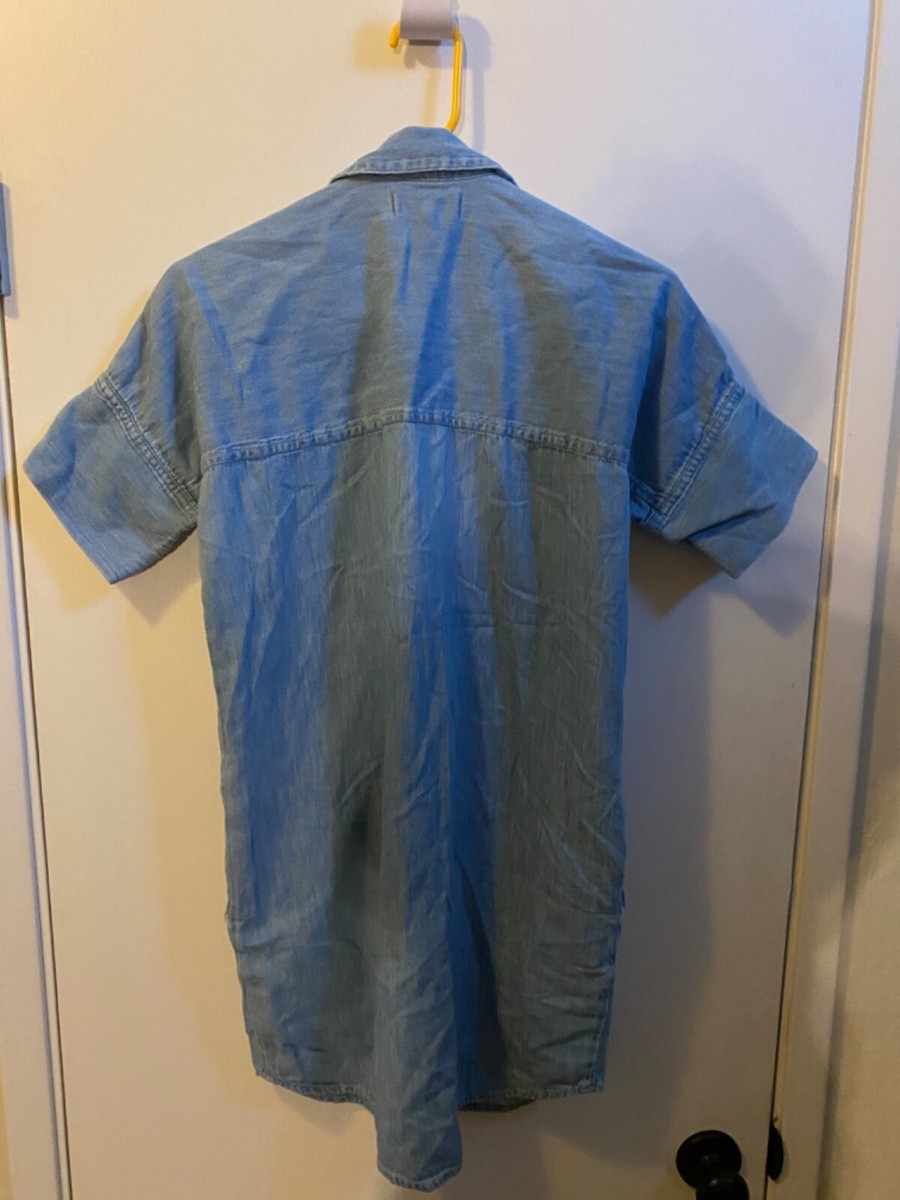 madewell denim waisted shirt dress Denim Tie-Waist Midi Shirtdress in Avenida Wash