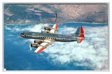 American Airlines Issued  Electra Flagships In Flight Chrome Postcard V15