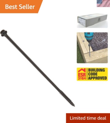 Durable Carbon Steel TimberTite Landscape Screws, 1/4'' x 8'', 50 Pack