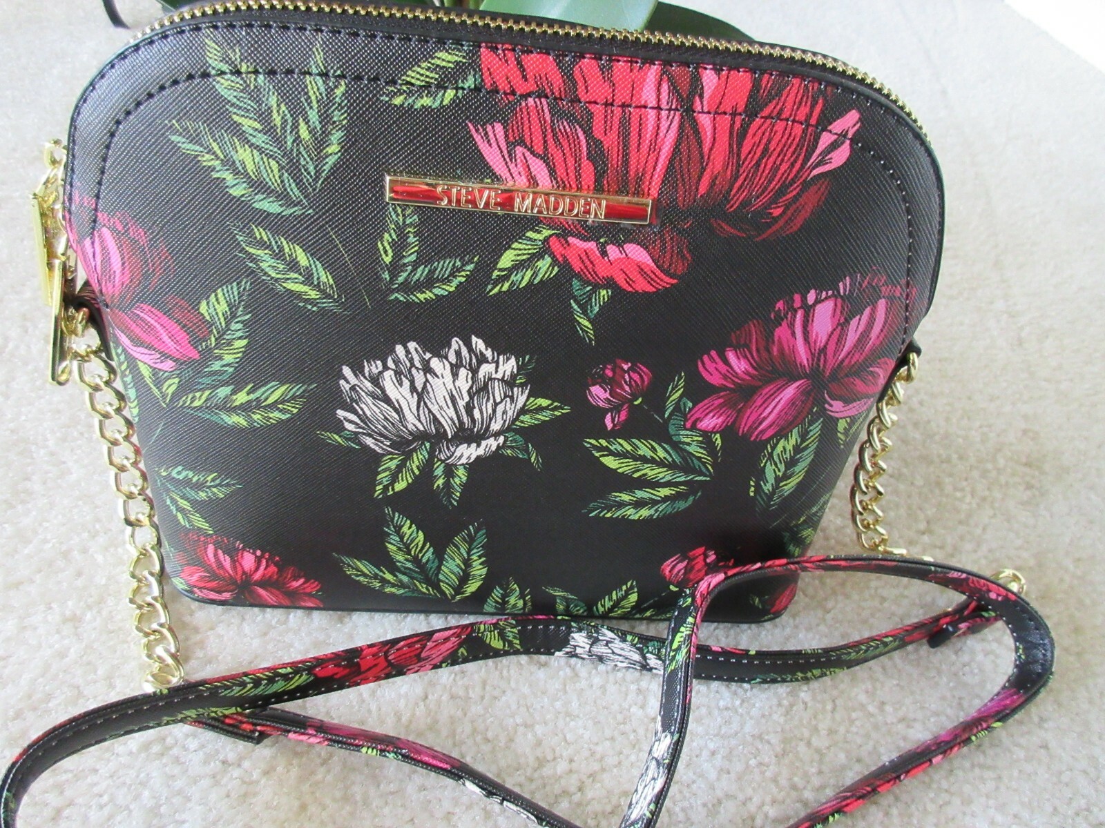 Steve Madden Women's BMaggie Malibu Crossbody Bag Black/Multi New With