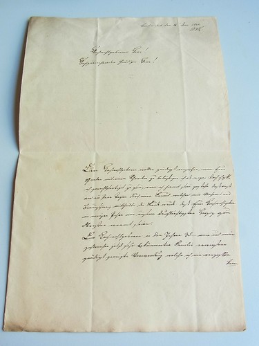 Brief BÜNDHEIM (Harzburg) 1841: Carl EHRENBERG (Apotheker?) gratuliert Oberst - 第 2/12 張圖片