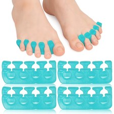 Iconikal 8-Pack Pedicure Gel Toe Separator 5x1.2-Inch Soft 8-Count, Teal 