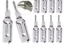 2-in-1 Stainless Steel Key Decoder Portable Precision Hook Pickup Hand Tool 1pcs