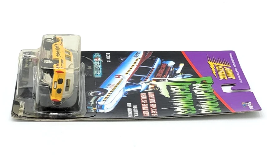 Coche fúnebre Johnny Lightning Fright'ning Lightnings 1997 Hemi Powered amarillo Foto 4 de 4
