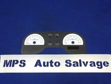 2005-2009 Ford Mustang GT Steeda Instrument Cluster Wht Face Overlay 140mph I13