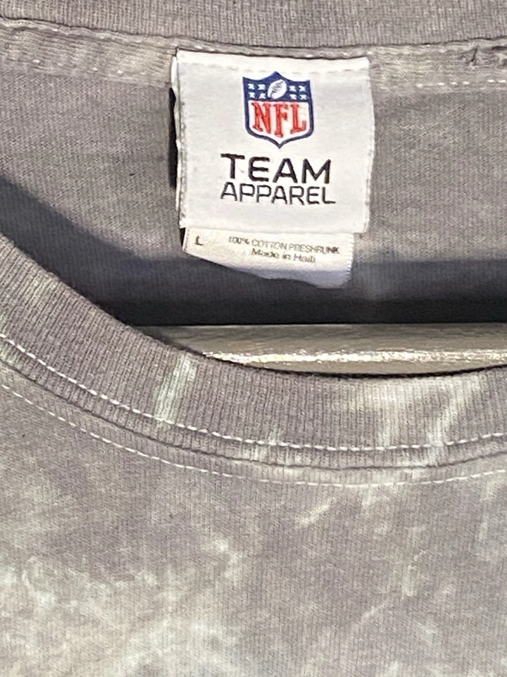 Oakland Raiders Shirt Mens Large Black Blue White Gray Tie Dye NFL Team Apparel - Image 3 of 3