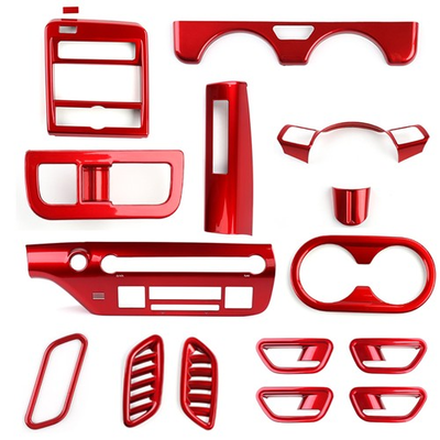 #ad Red Tuning ABS Panel Cover Trims Frame For Hyundai Kona 2024 2025 Accessories $223.99