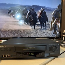 Sony SLV-N51 VHS VCR Hi-Fi Player Recorder 4 Head w/ Manual With Remote - Tested