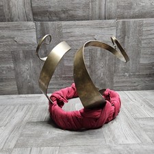 Vintage All Metal Gold Tone Crown Costume Cosplay Headpiece With Horns