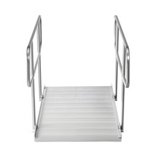 Wheelchair Ramp with Handrails, 71.1 x 32.7" Heavy Duty Wide Aluminum Wheelchair