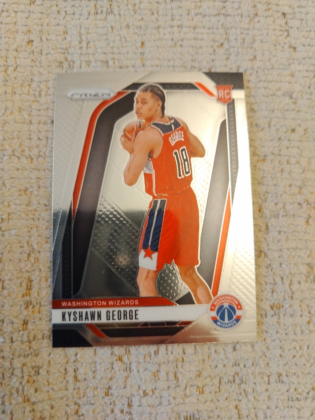 2024-25 Panini Prizm Kyshawn George Base Rookie RC #257 Wizards