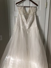 New Oleg Cassini | Size 20W | Off-the-shoulder, Corset bodice, A-line Ballgown