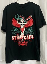 Stray Cats Band Tshirt, Stray Cat Tour Basic Black Unisex T shirt S-5XL KH17366