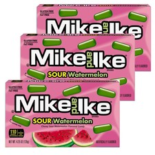  3 Mike and Ike 4.25 oz SOUR WATERMELON Chewy Candy Limited Edition BB 7/2026 