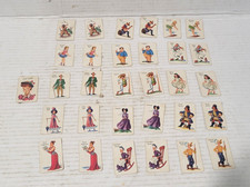 Vtg 15 sets of 2 1 Old Maid Mini Playing Cards 31 cards total