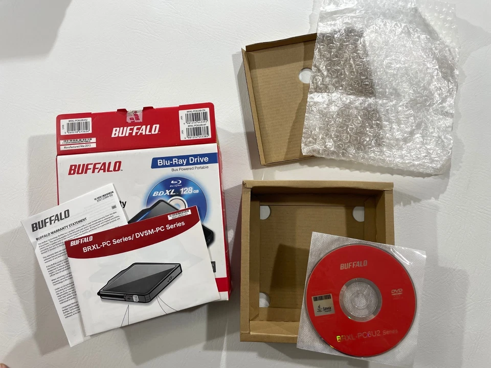 BUFFALO MEDIA STATION BRXL-PC6U2 blu-ray writer drive EMPTY BOX ONLY!, NO drive! - Image 2 of 4