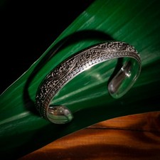 Handmade Bali 925 Sterling Silver Cuff Bracelet – Artisan Design 12g BaliSilver