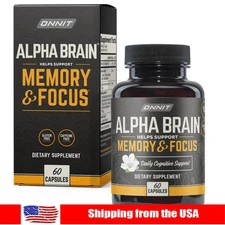Alpha BRAIN Nootropic Brain Health Memory Focus Clarity Support 60 Capsules US