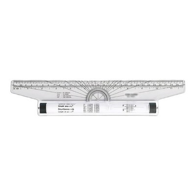 Architectural Parallel Scale Ruler Plastic Rolling Drawing Ruler Measuring Tool