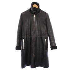 tricot COMME des GARCONS AD2019 Eco Leather Coat Outerwear Long Zip Up One Color
