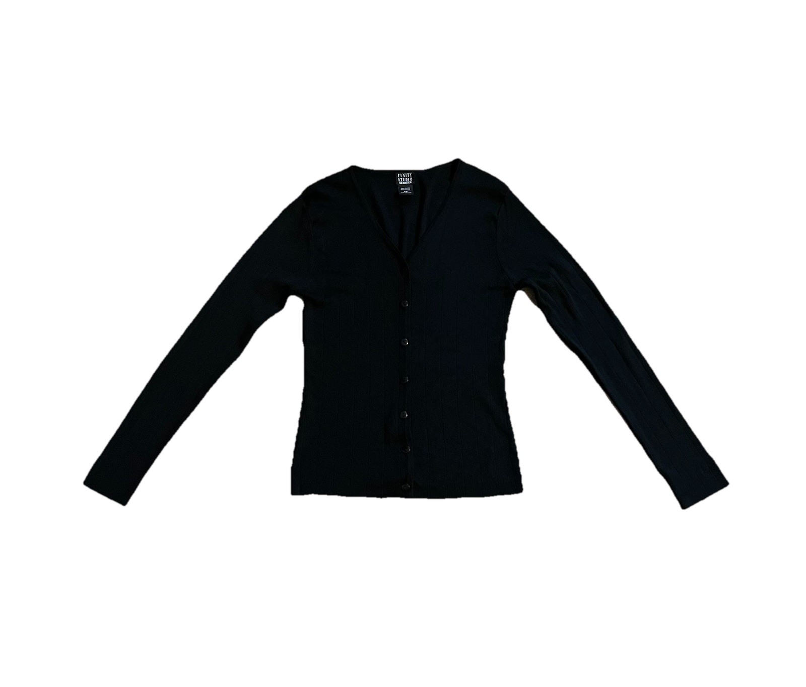Finity Studio Petites Black Button Up Cardigan Sw… - image 3