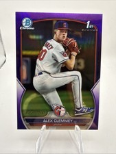 2023 Bowman Draft Chrome Purple Refractors Alex Clemmey RC /250