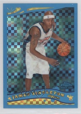 2005-06 Topps Chrome Blue X-Fractor 90/90 James Singleton #172 1q7