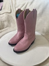 Smoky Mountain Girl Pink Leather Cowgirl Boots Size 12.5 Classic Western Style