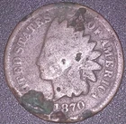 1870 INDIAN HEAD CENT 1C , HARD DATE DETAILS