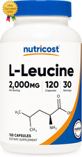 L-Leucine 2,000Mg, 120 Vegetarian Capsules, Non-Gmo, Gluten Free, 30 Servings